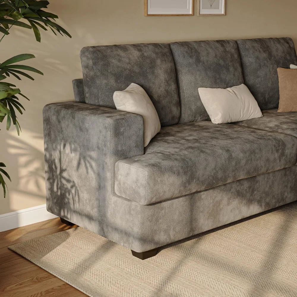 Ljustra 89 Inch 3 Seater Comfy Sectional Couch for Small Living Room
