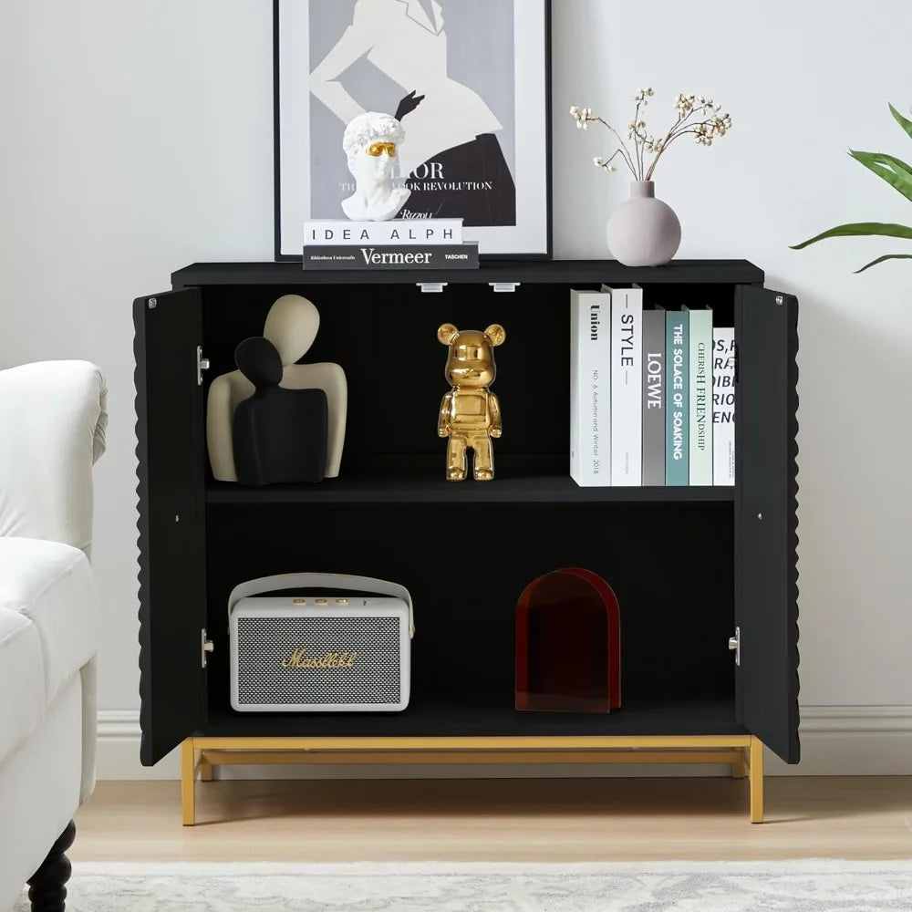 Storage Sideboard Cabinet Buffet Console Table Adjustable Shelves