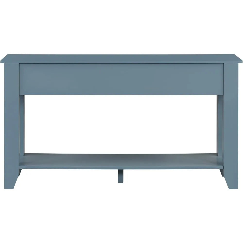 Farmhouse Modern Console Table 55.4 Inch Entryway Sofa Table with Drawers