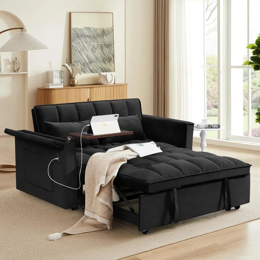Ljustra 3-in-1 Convertible Sofa Bed Loveseat Sleeper Couch Adjustable Backrest