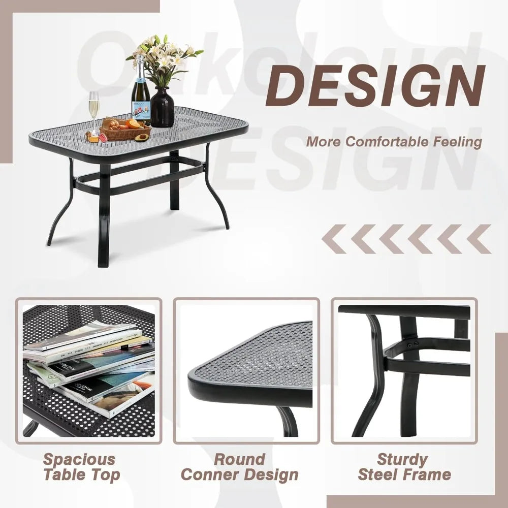 Outdoor Patio Loveseat Set with Thick Cushions and Coffee Table