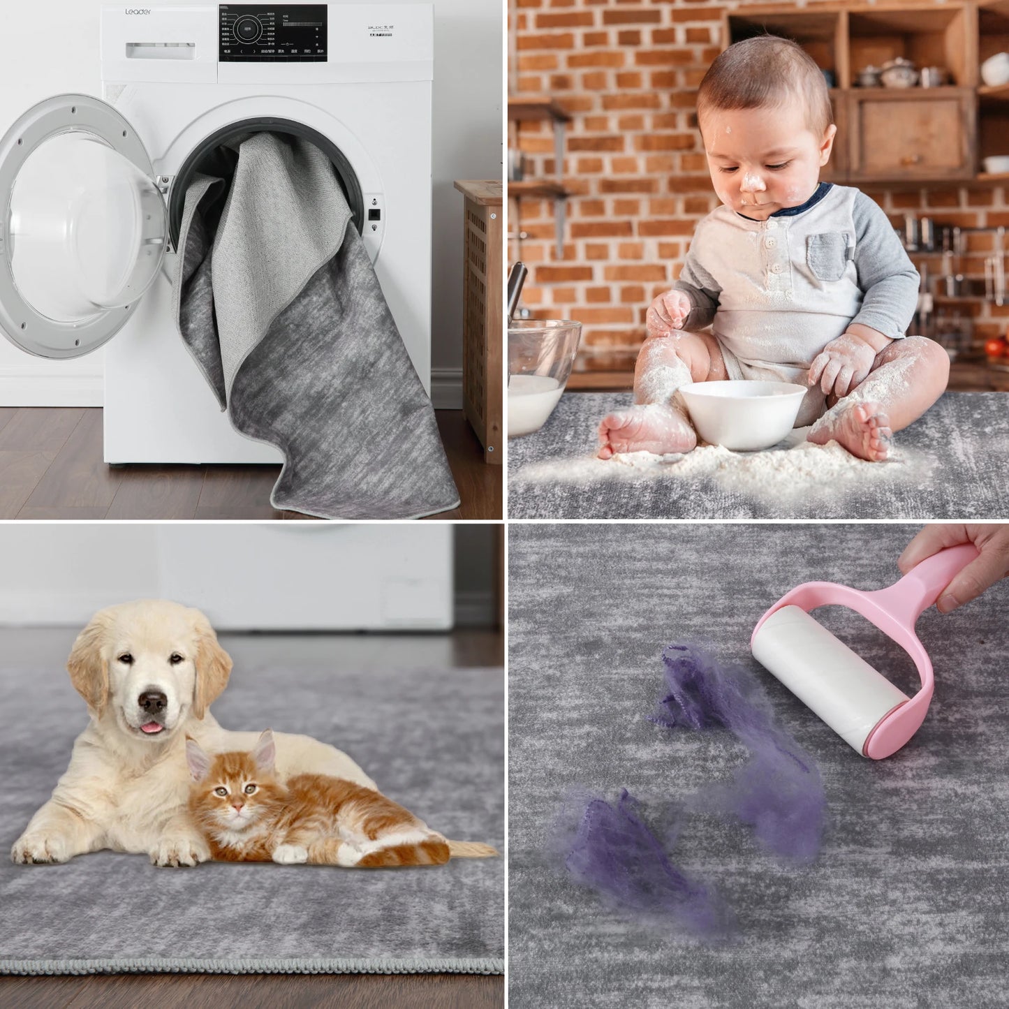 Long Hallway Runner Rug 2x8ft Modern Indoor Accent Mat Machine Washable