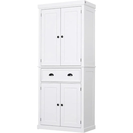 Ljustra 72.5 Inch Kitchen Pantry Cabinet with Adjustable Shelves and Drawers