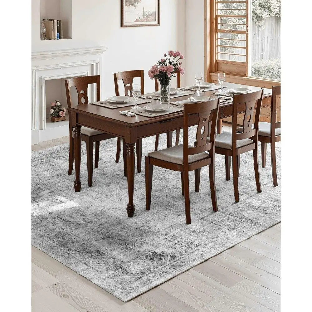 Large Bohemian Anti-Skid Area Rug 9x12 ft Stylish Floor Mat