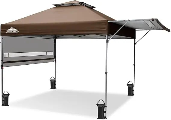 17x10 Pop Up Gazebo Tent Adjustable Dual Awnings Instant Shelter
