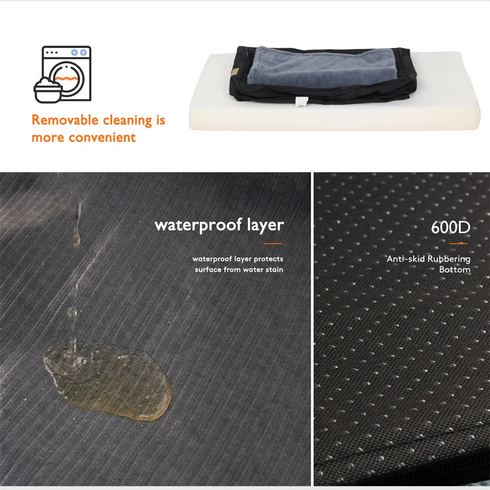 Large Orthopaedic Waterproof Dog Bed Removable Washable Cover Indoor Outdoor