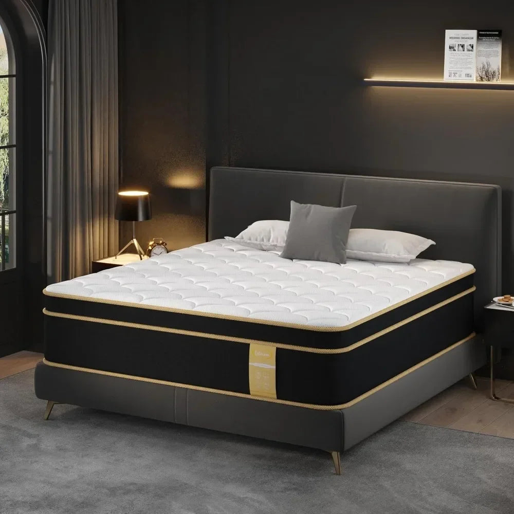 Ljustra Full Size Foam and Spring Hybrid Mattress 12 Inch Medium Firm