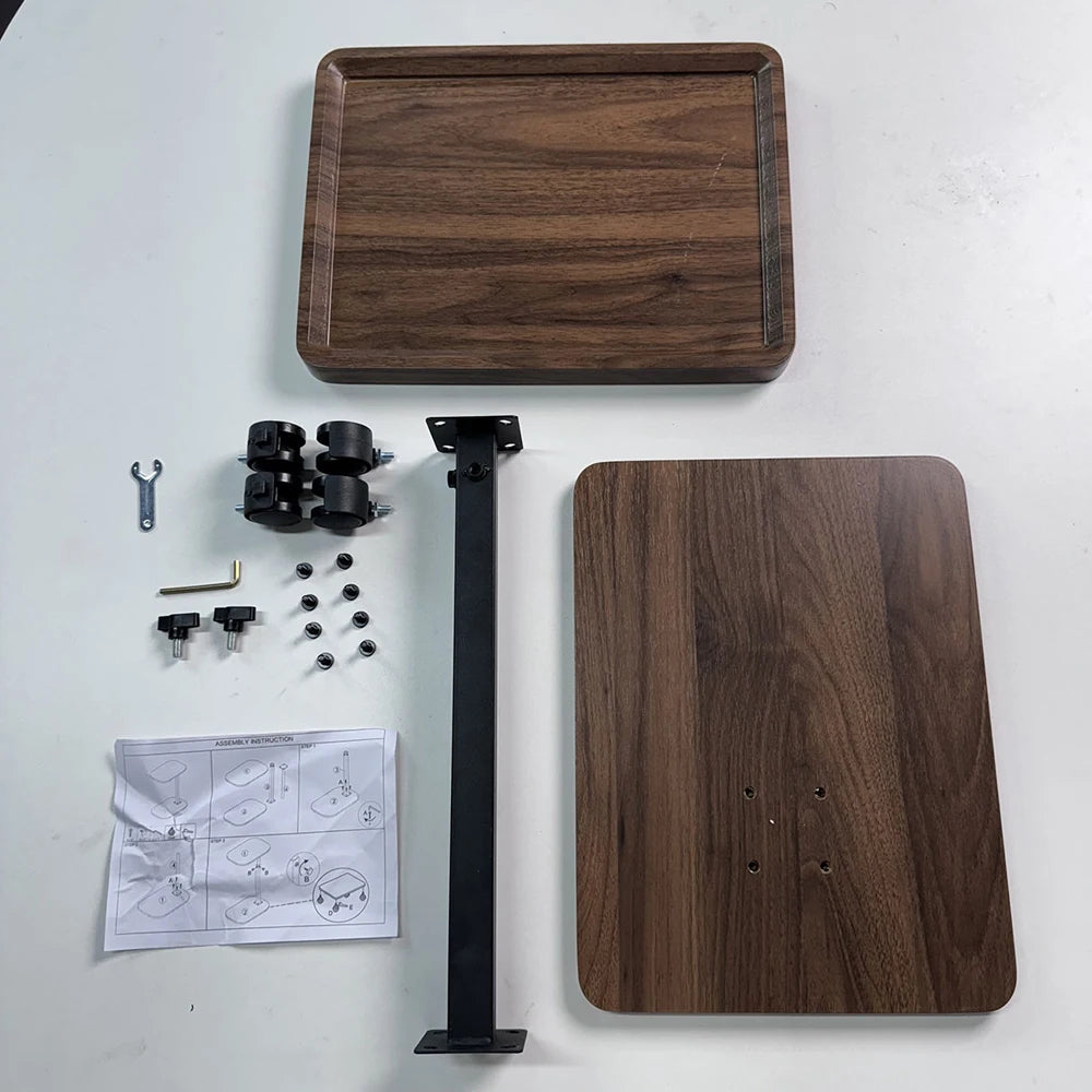 Adjustable Rolling Bedside Table Laptop Desk Portable Sofa Tray Cart