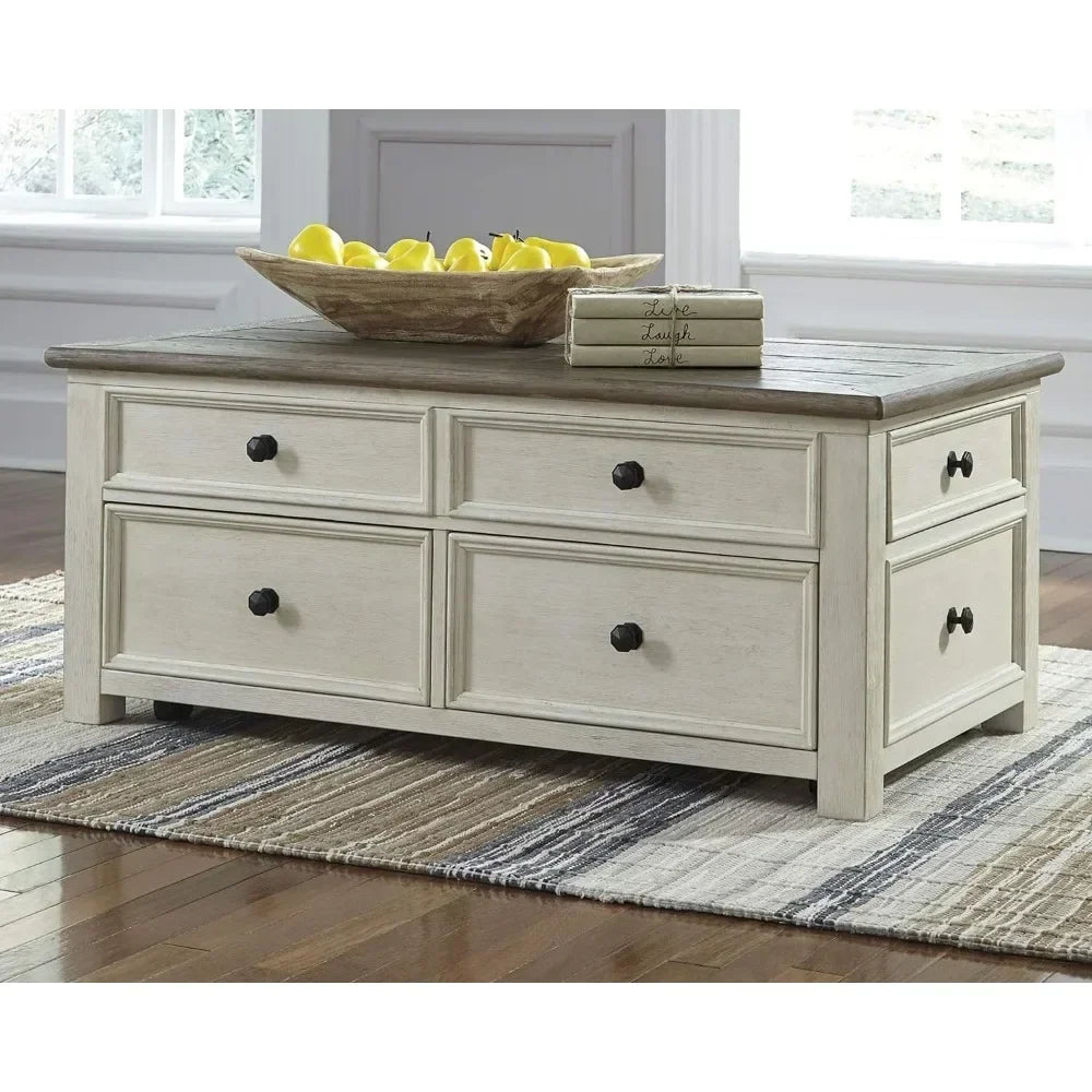 Cute Coffee Table for Living Room Farmhouse Lift Top with Drawers