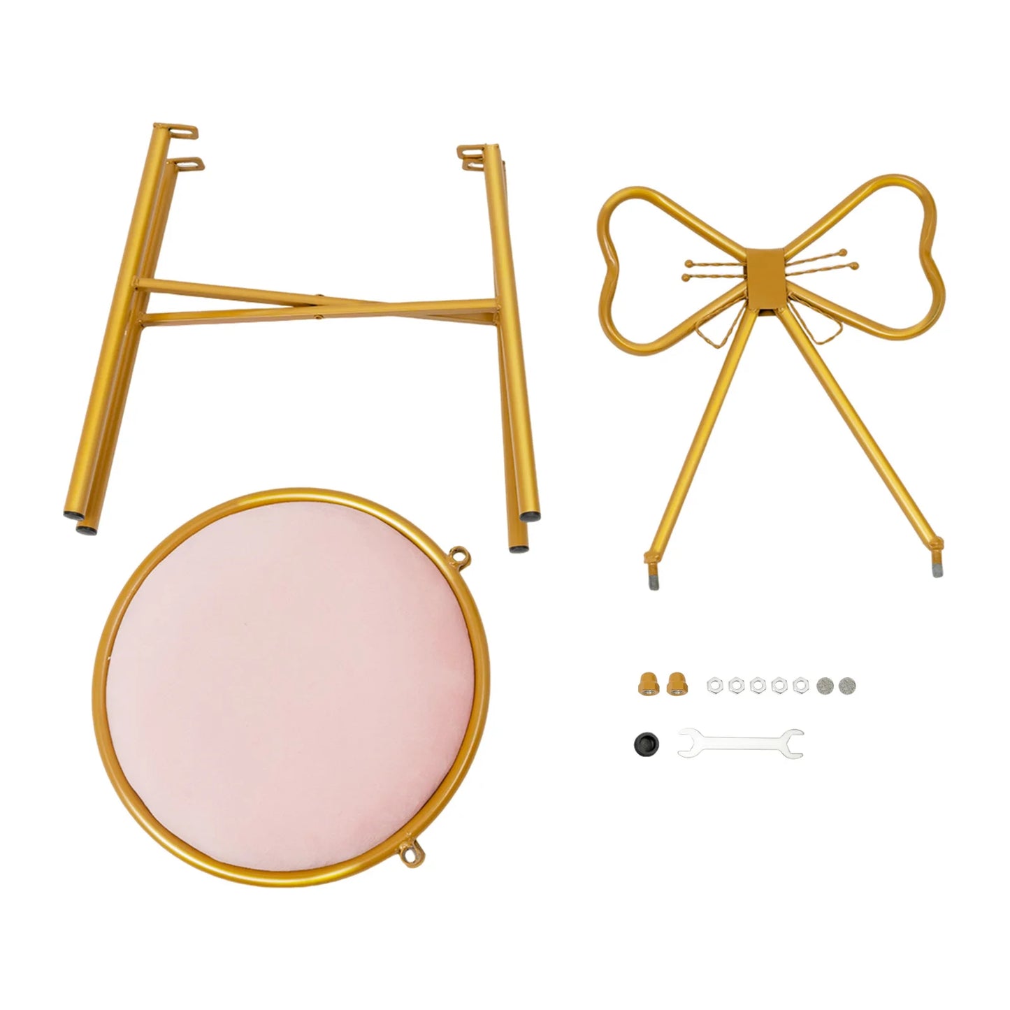 Butterfly Shaped Vanity Chair Makeup Stool Dining Chair with Backrest