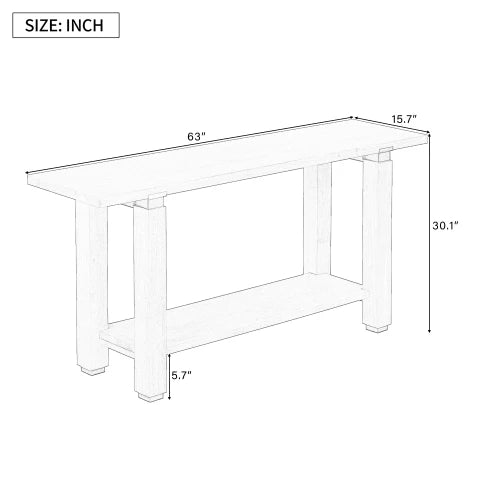 Ljustra Modern Minimalist Console Table Solid Wood Entryway Sofa Table