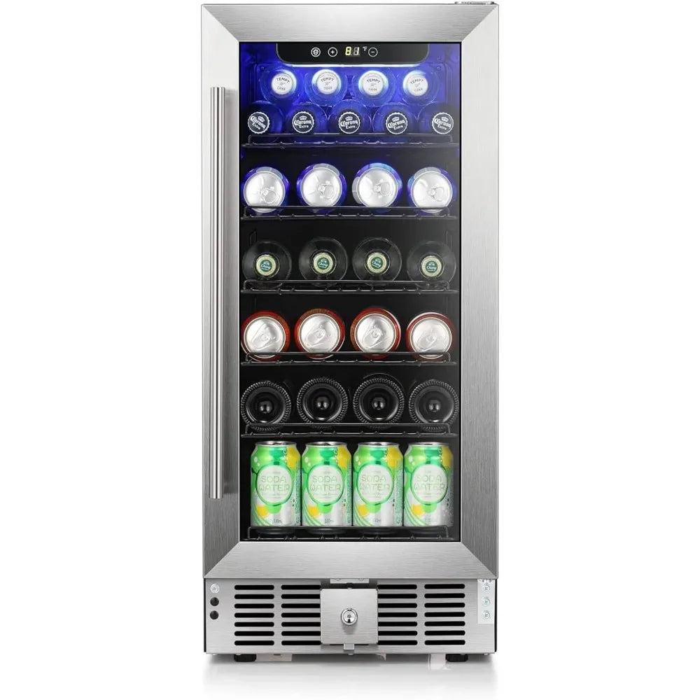 15 Inch Beverage Refrigerator Cooler 2.9 Cu.Ft Wine Cooler 115 Cans