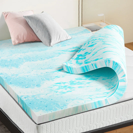 Ljustra Gel Memory Foam Mattress Topper Full Size Soft Breathable