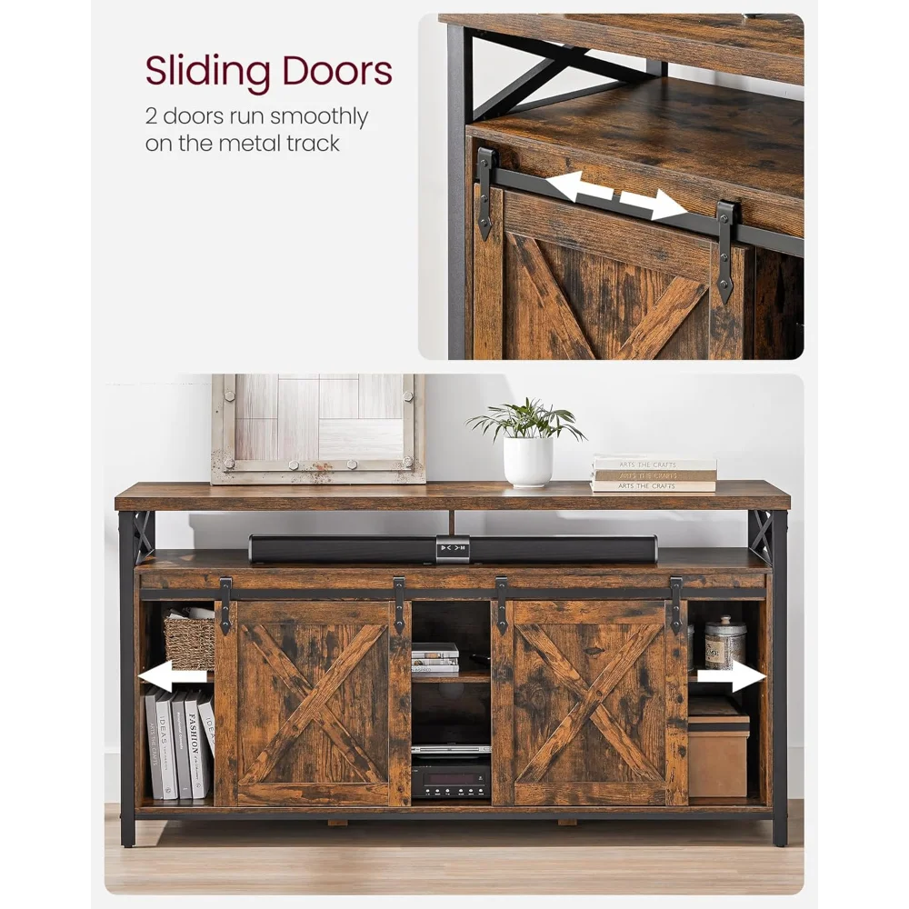 TV Stand for 65 Inch TV Entertainment Center with Adjustable Shelves