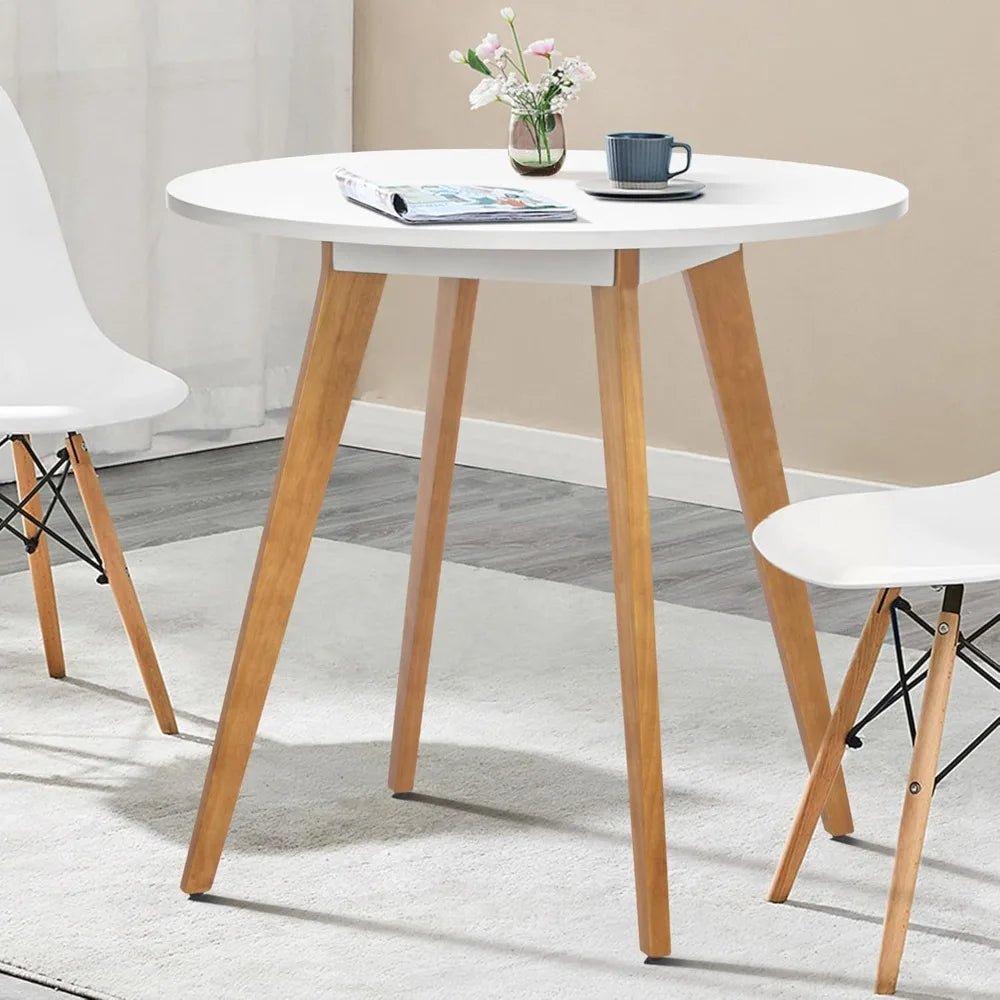 Mid Century Modern Dining Table Solid Wood Legs for Kitchen Living Room