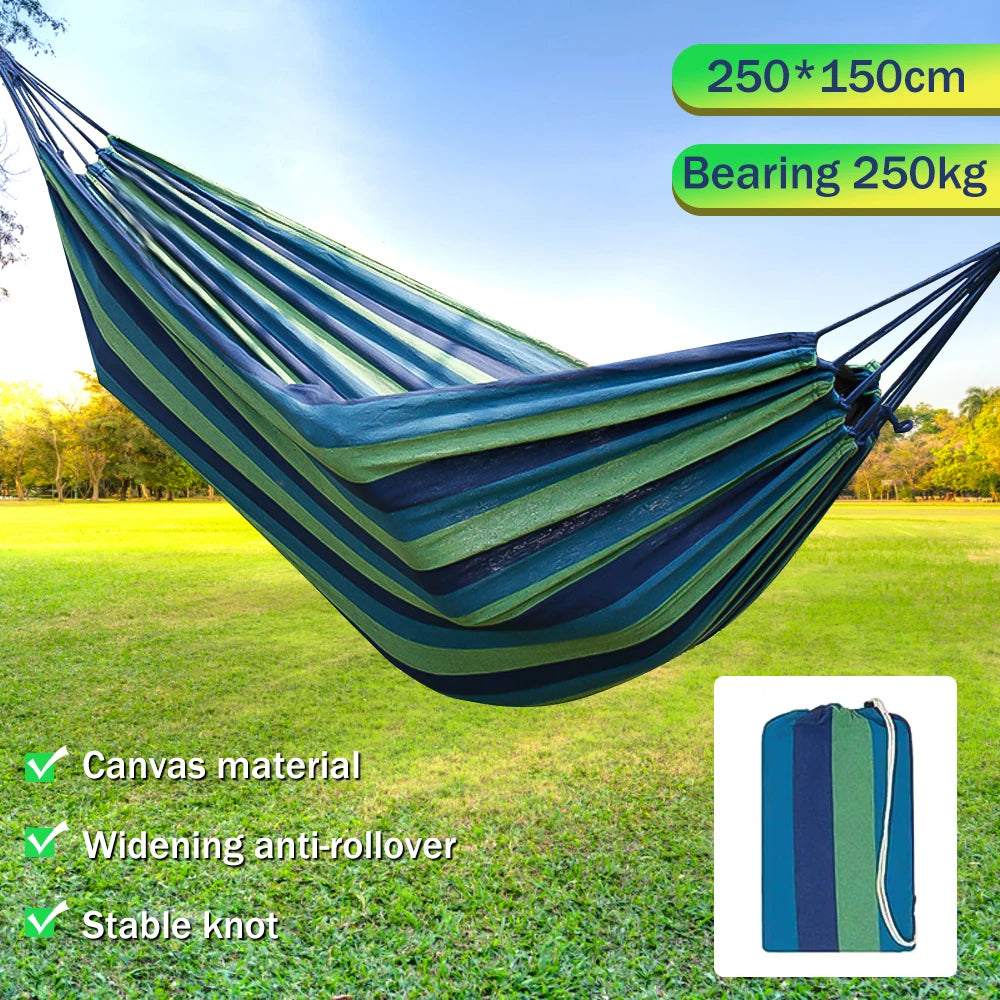 Thick Canvas Hammock Outdoor Camping Swing Multi Functional Two-Person