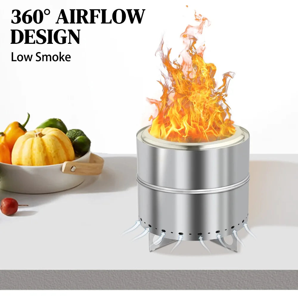 Swift Assembly Smokeless Fire Pit Portable Outdoor Camping Fire Pit