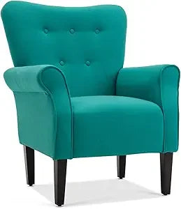 Modern Wingback Accent Chair High Back Floral Upholstered Armchair