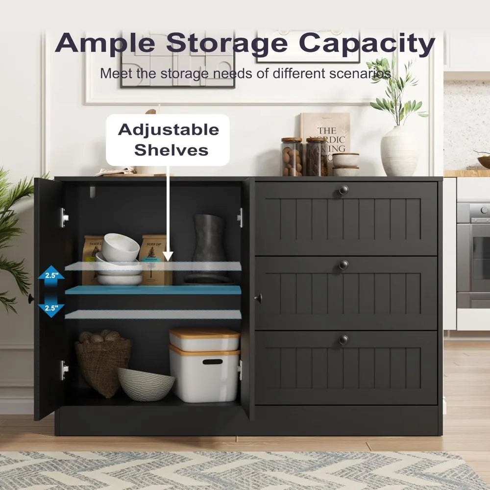 Sideboard Buffet Cabinet with Storage Modern Farmhouse Kitchen Accent