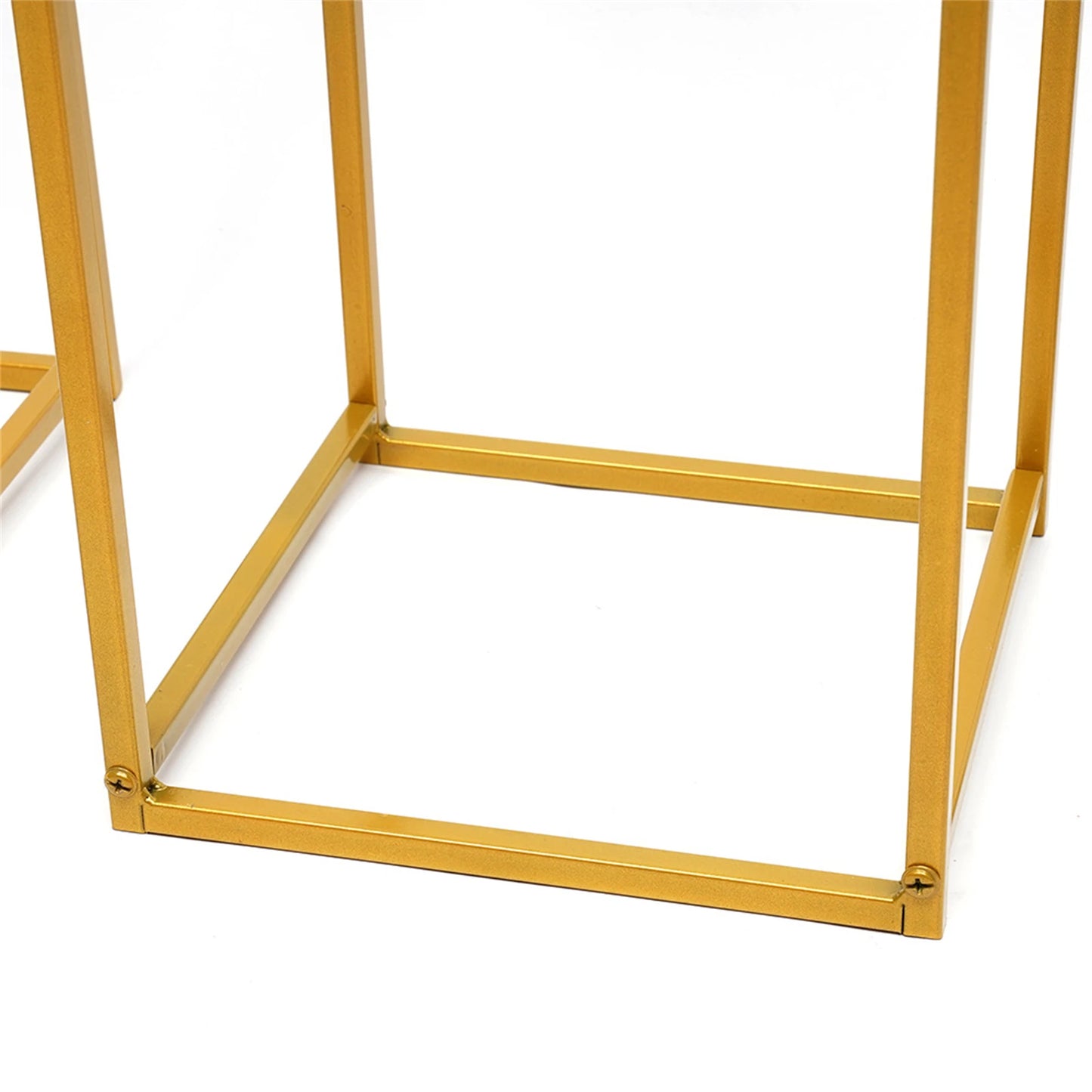 Set of 3 Metal Square Flower Stands Plant Holders for Home Wedding Decor