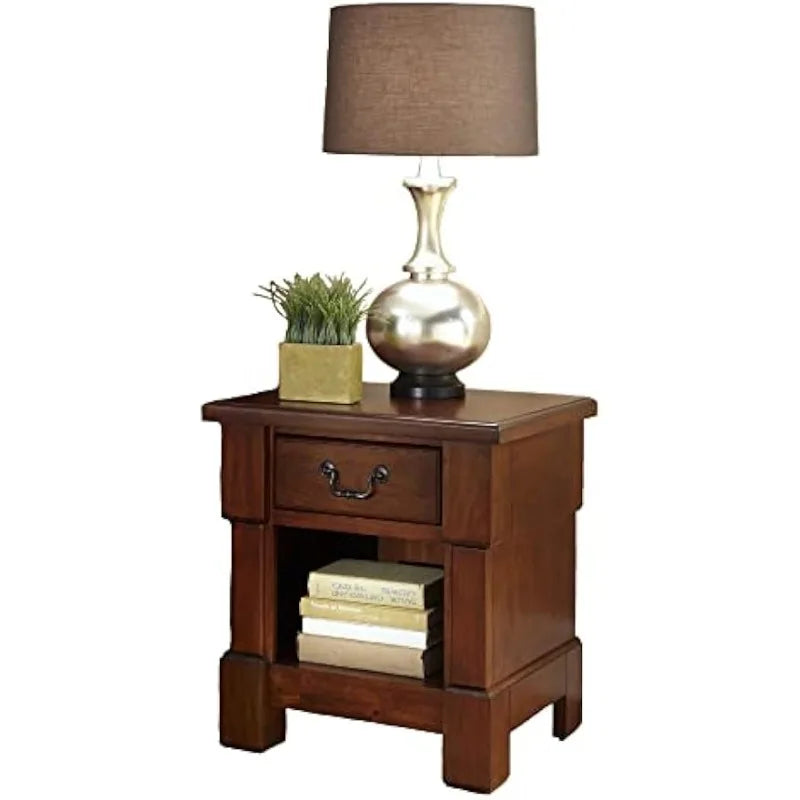 Ljustra Aspen Nightstand Modern Furniture Mahogany Wood Bedroom Storage