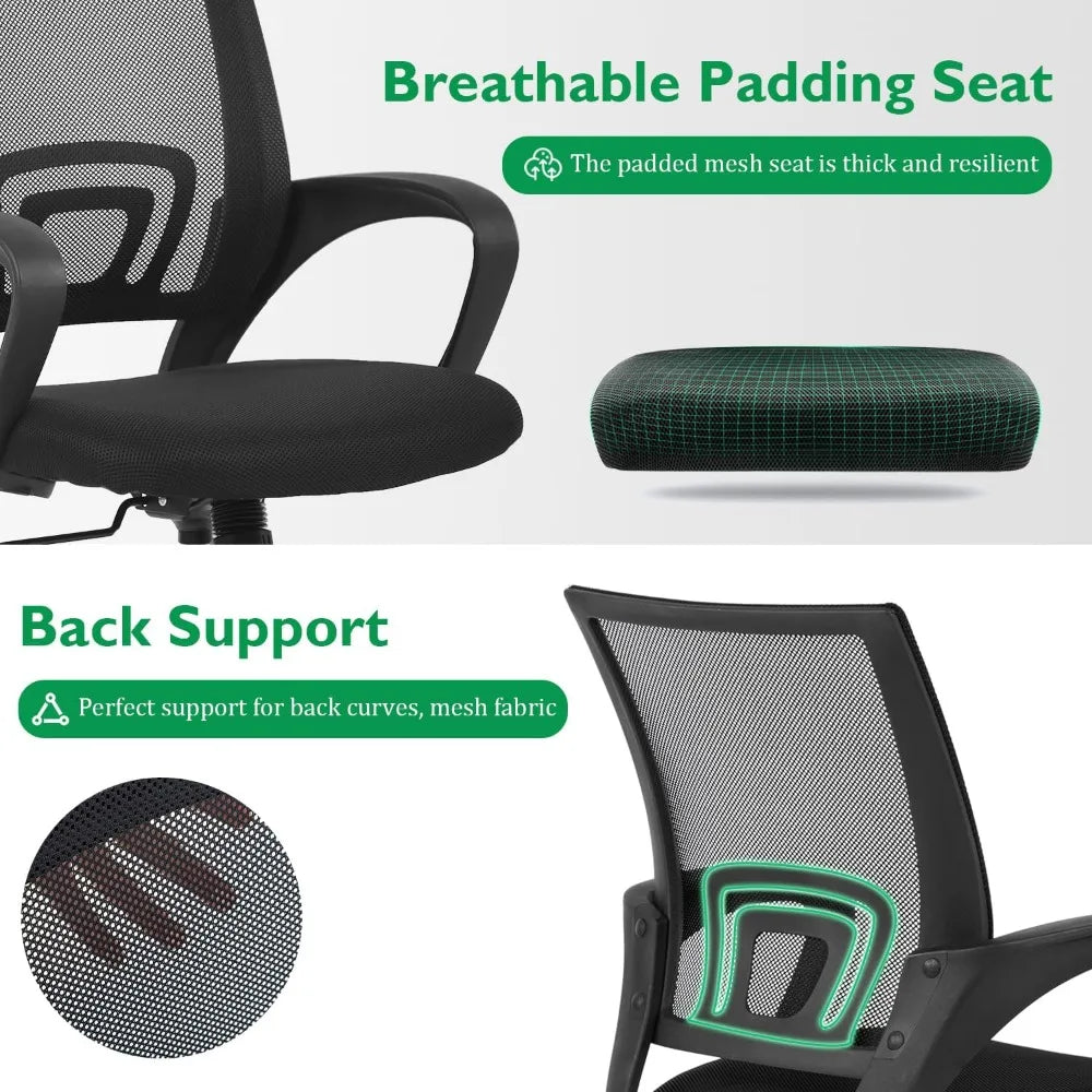 Ljustra 32 Inch Home Office Desk and Chair Set Ergonomic Adjustable