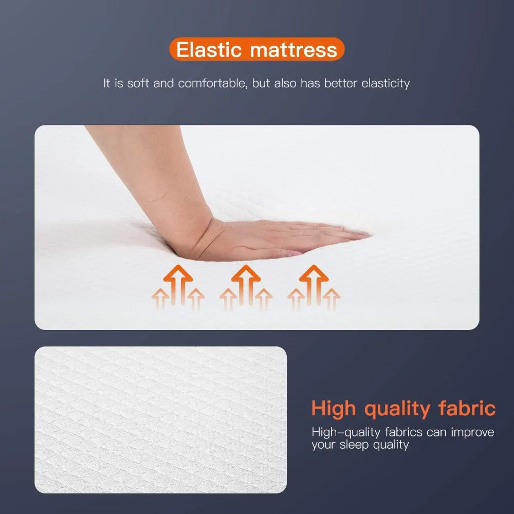 Ljustra 8 Inch Twin Gel Memory Foam Mattress Medium Firm Pressure Relief