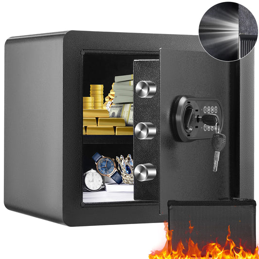 Ljustra 1.2 Cubic Feet Electronic Safe Box with Digital Access and Keys