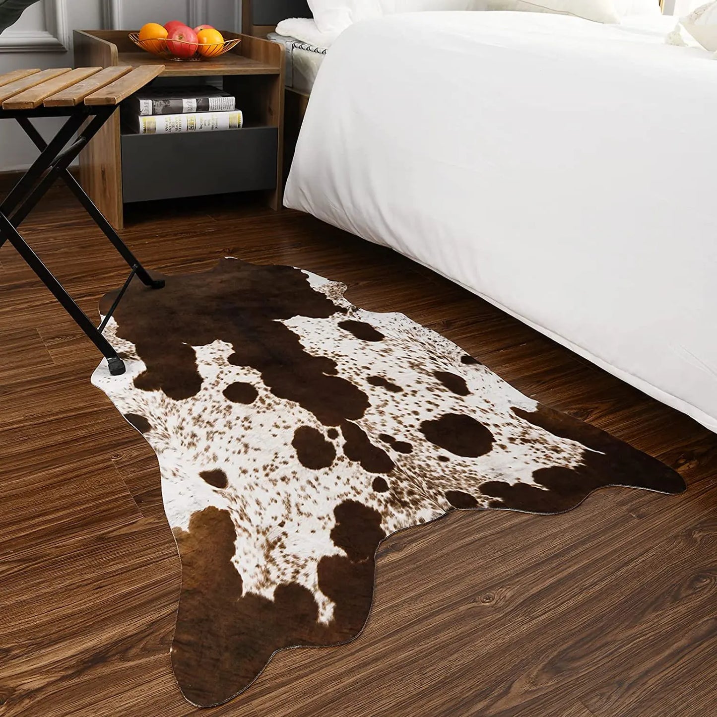 American Style Animal Print Faux Fur Cowhide Rug for Living Room Bedroom