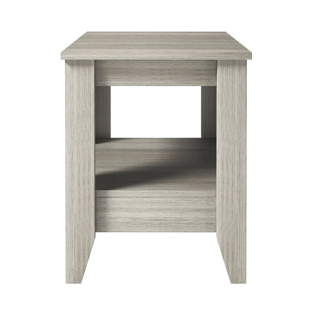 Compact Open Storage Nightstand for Dorms Apartments Farmhouse Style