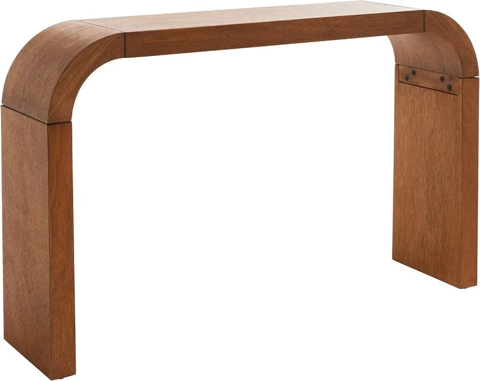 Home Collection Liasonya Modern Waterfall Curved Console Table Fully Assembled