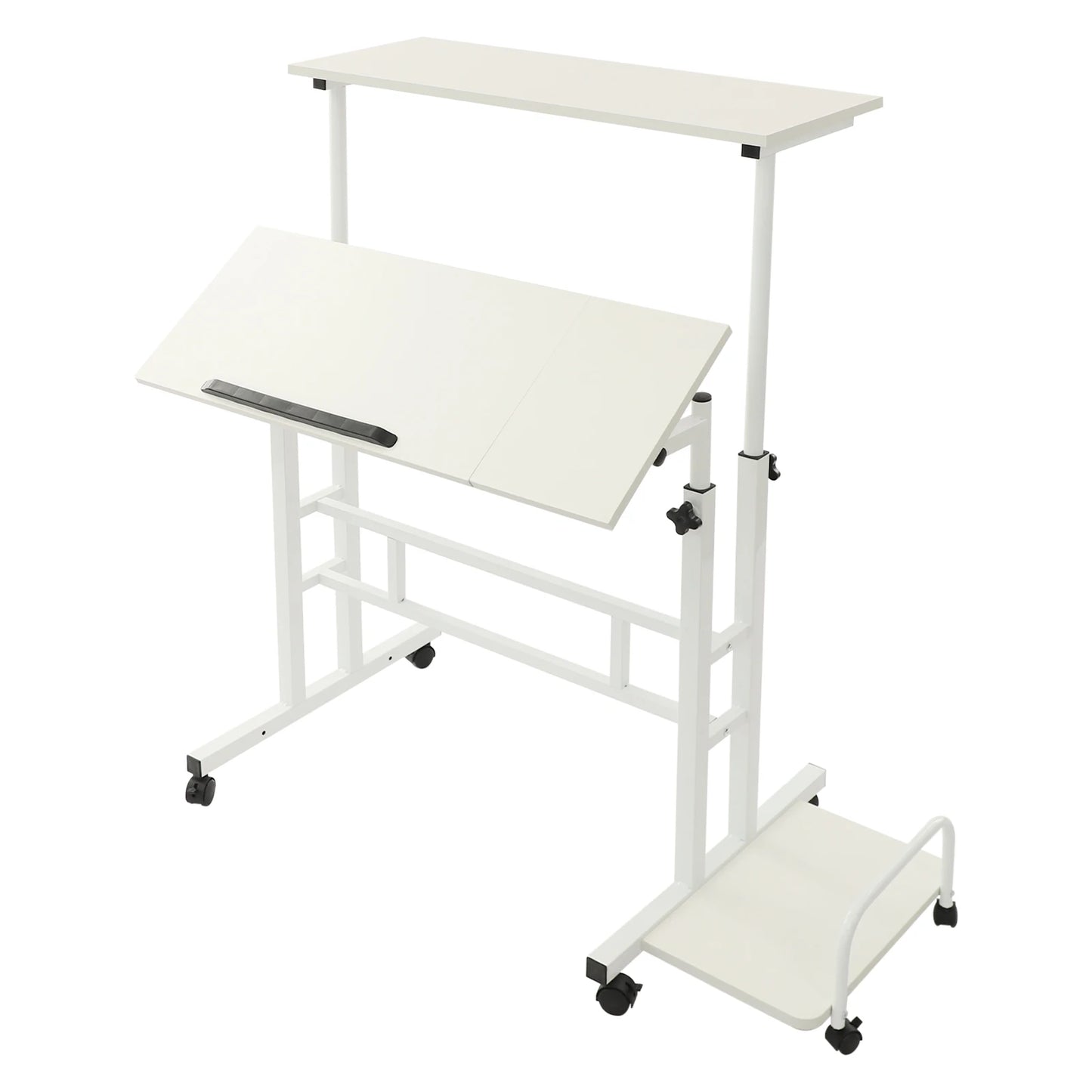 Multi Functional Foldable Desk Adjustable Computer Table with Wheels