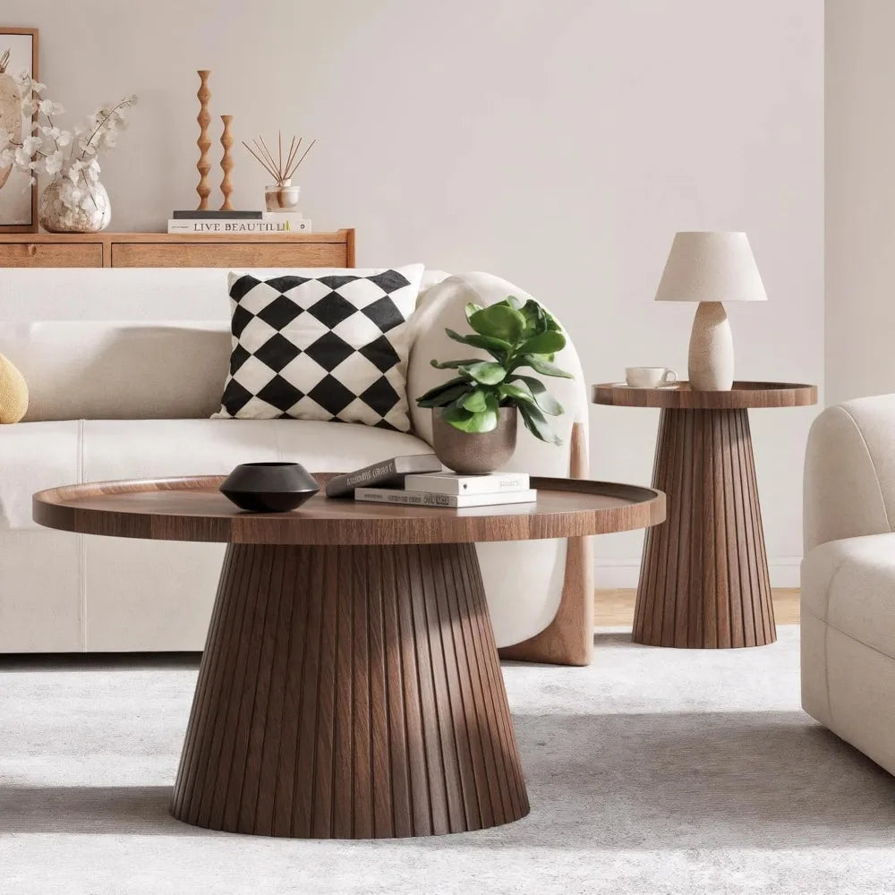 Win2win Nesting Coffee Table Set of 2 Mid Century Modern Style