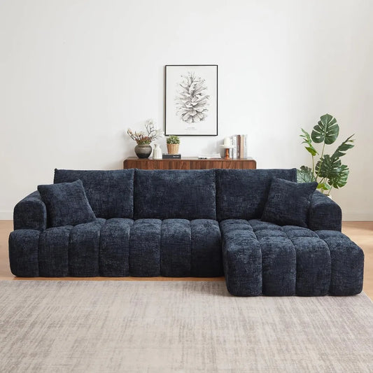 108 Inch Modular Cloud Sectional Couch L Shaped Sofa with Chaise