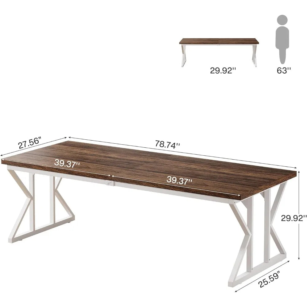 Large Executive Desk for Home Office Industrial Style Computer Table