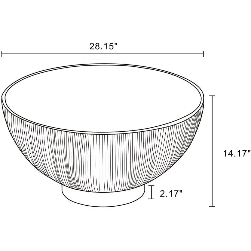 Anderson Modern Round Coffee Table Ceramic Marble Top Elegant Design