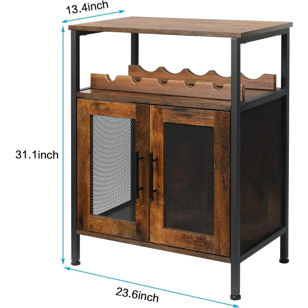 Wine Bar Rack Cabinet Detachable Wine Rack Coffee Bar Sideboard