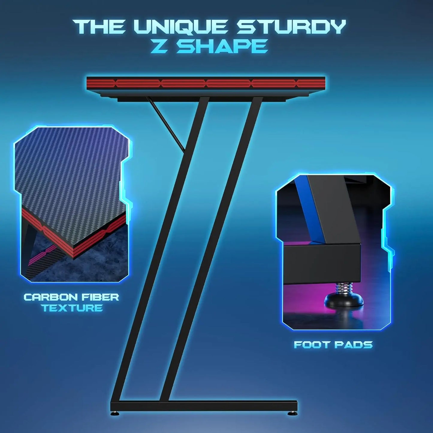 L Shaped Gaming Desk Corner PC Table with Monitor Riser for Home Office