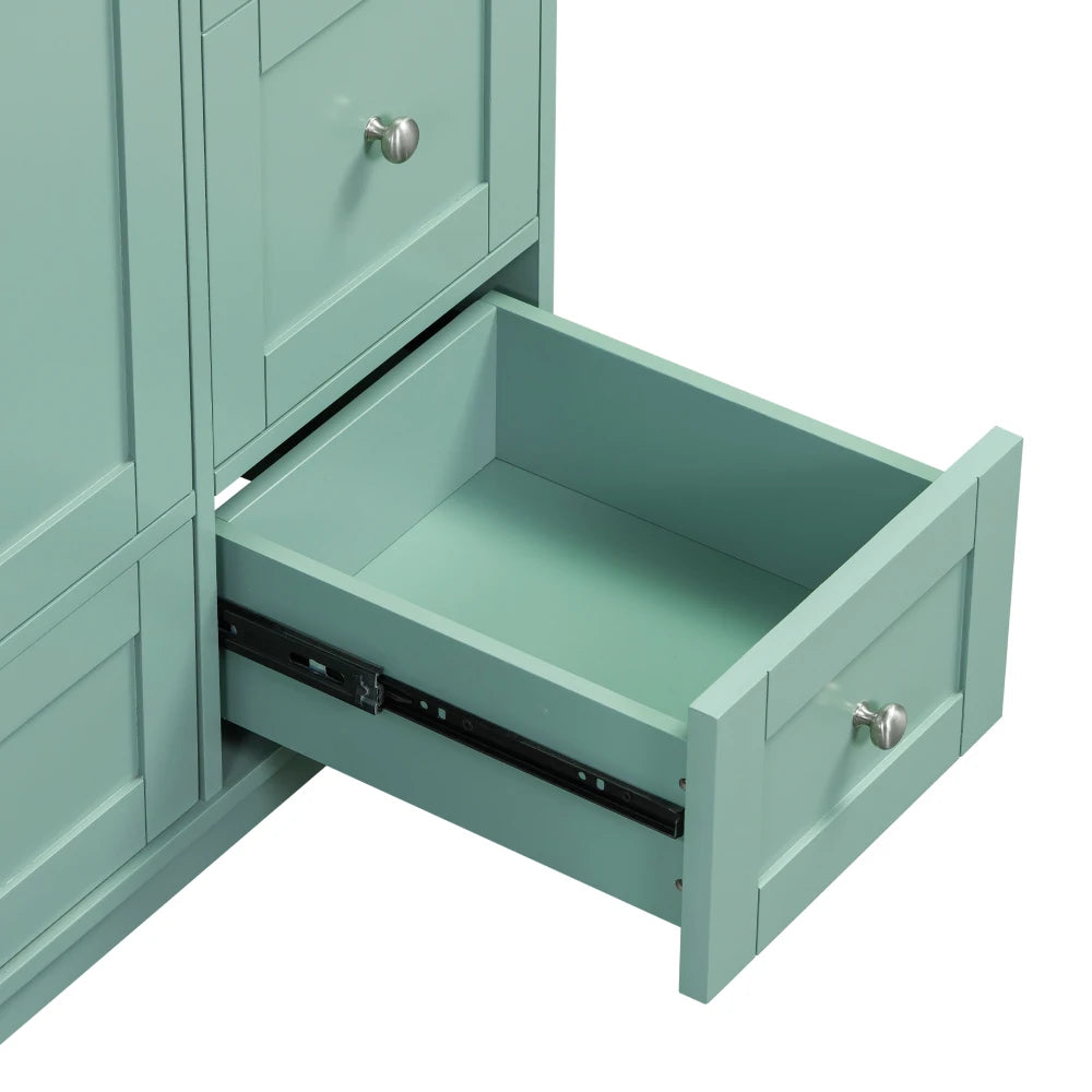36 Inch Modern Bathroom Vanity with USB Charging and Ample Storage