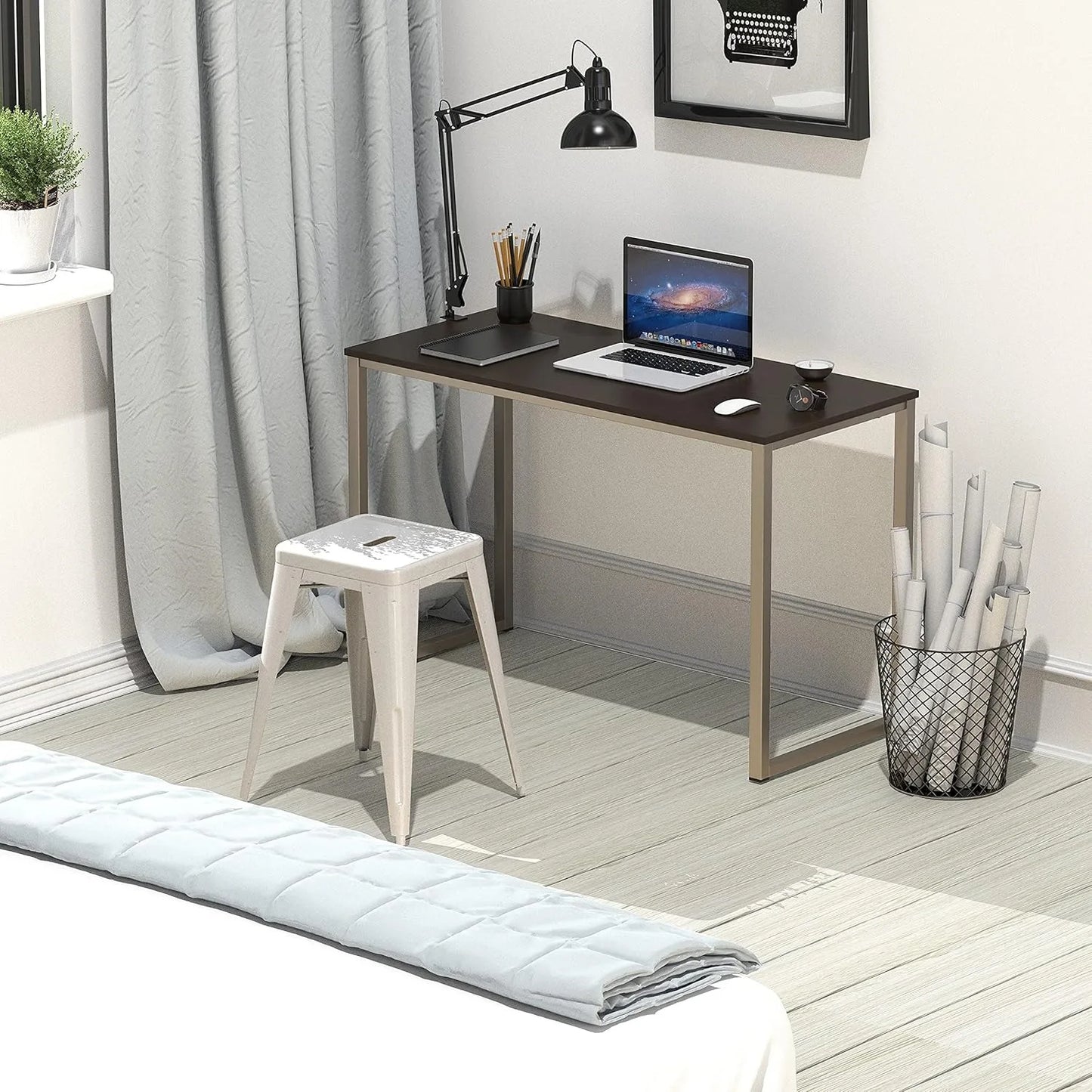 Ljustra Mission Home Office 32 Inch Computer Desk Espresso Modern Style