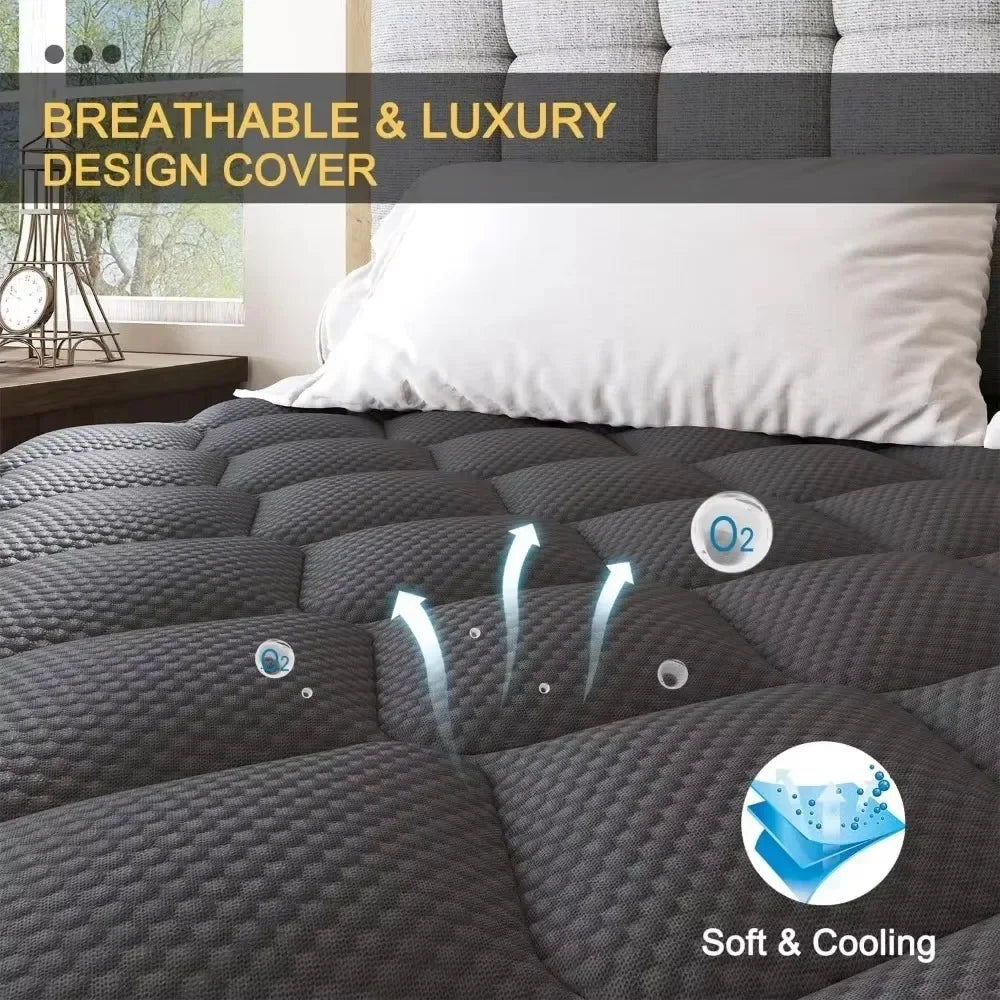 Ljustra Queen Hybrid Mattress Euro Top Medium Firm Support