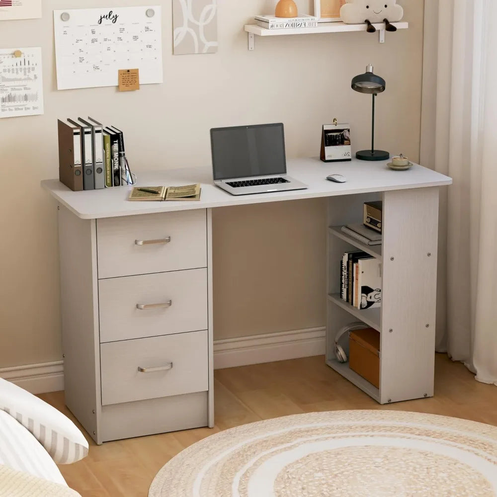 Computer Desk with Drawers Standing Desk for Home Office Bedroom