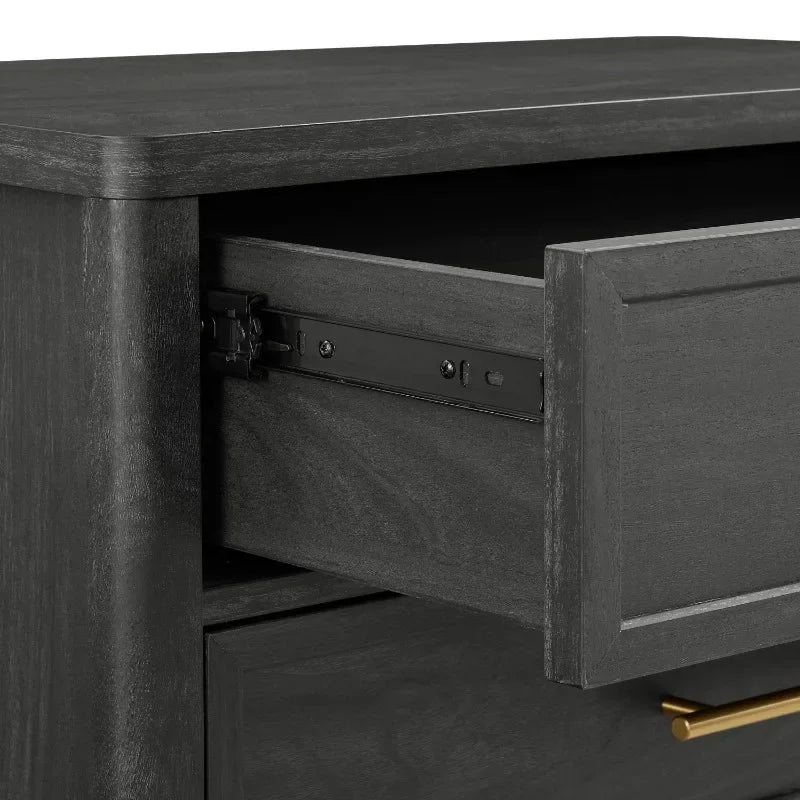 Ljustra Oaklee 3 Drawer Nightstand with USB Charging Ports Bedroom Furniture