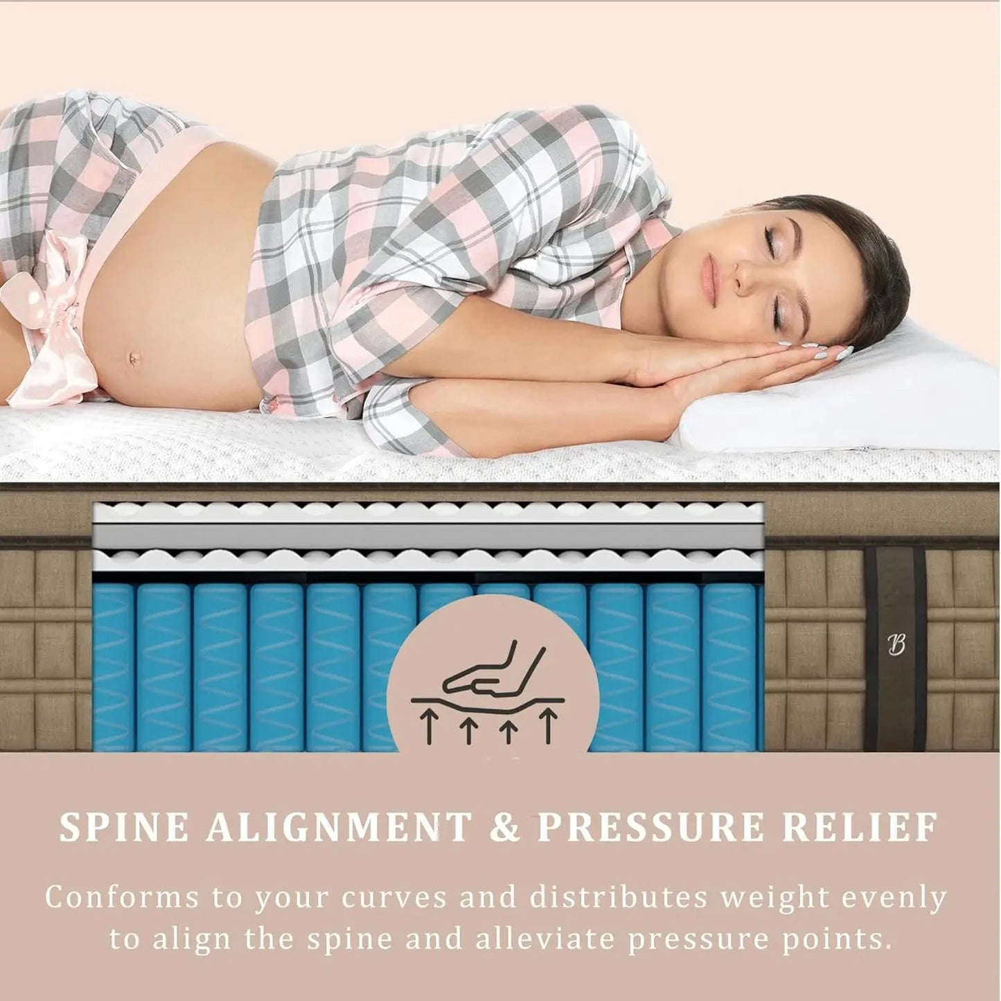 Ljustra 12 Inch Full King Hybrid Gel Memory Foam Mattress Comfortable Sleep