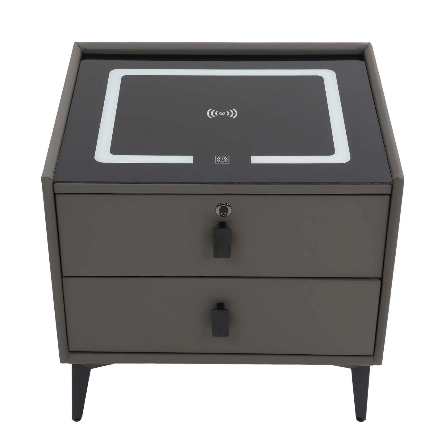 Smart Bedside Table with Bluetooth Speaker USB Wireless Charging and Light