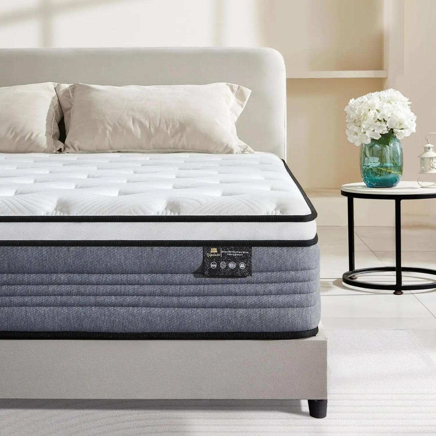 Ljustra Twin Mattress 10 Inch Hybrid Gel Memory Foam Mattress in a Box