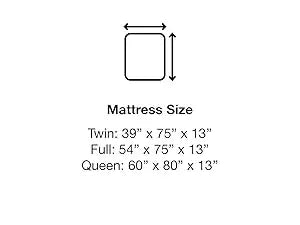 Ljustra 22in Queen Comfort Plush High-Rise Inflatable Air Mattress