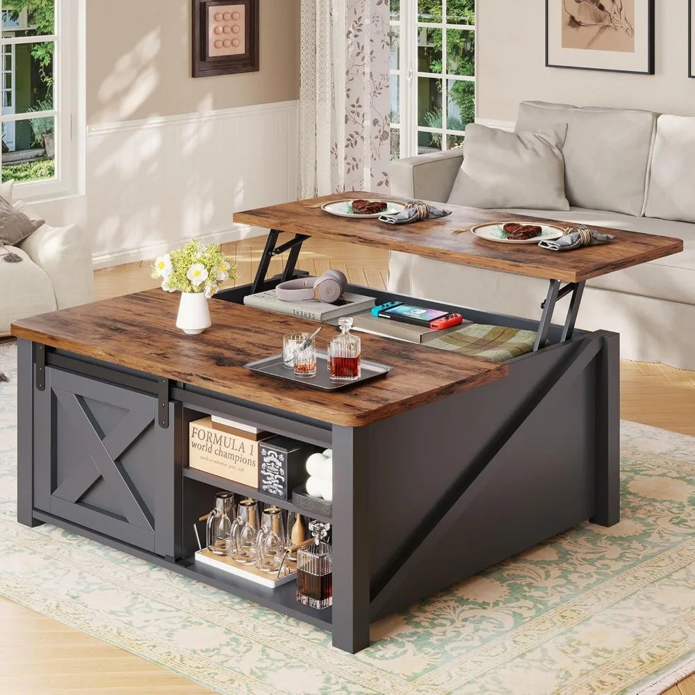 Lift Top Coffee Table with Storage Square Coffee Table for Living Room