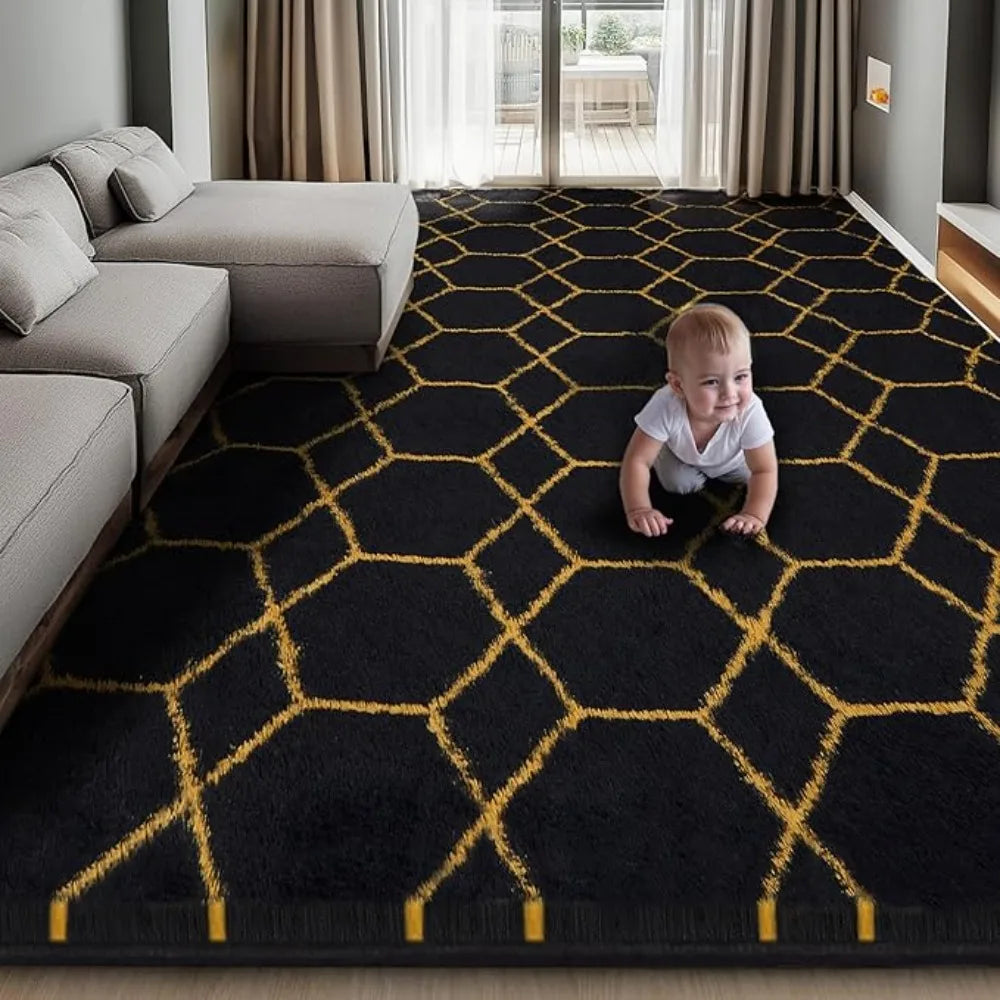 Free Delivery Super Soft Shaggy Area Rug 8x10 Modern Moroccan Carpet