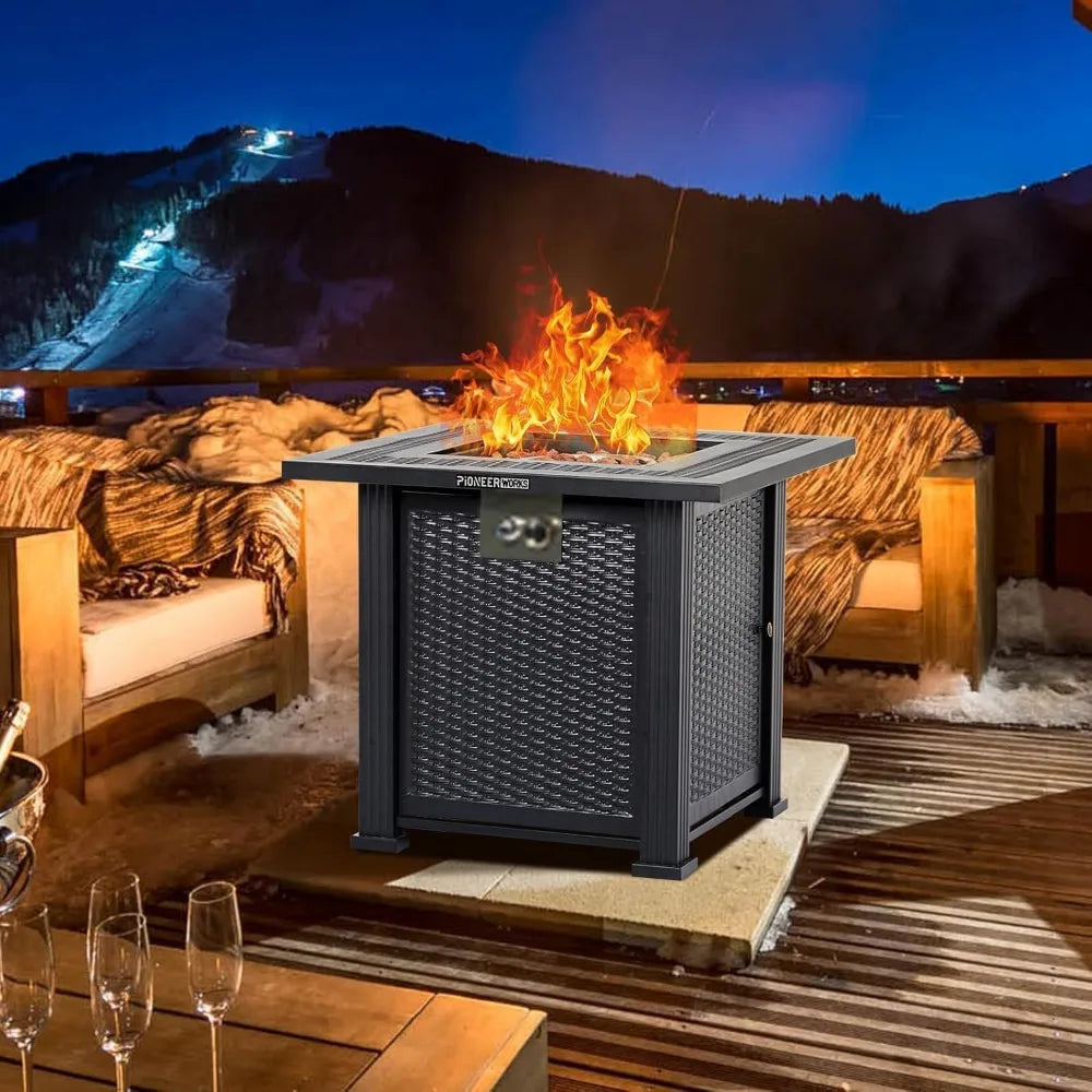 28 Inch Propane Fire Pit Table 50000 BTU Outdoor Gas Fire Pit